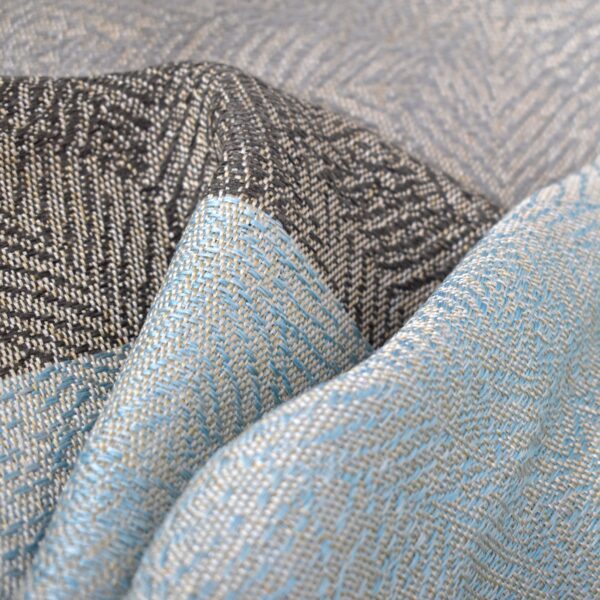 Frazada Carusso Celeste, Marfil y plata