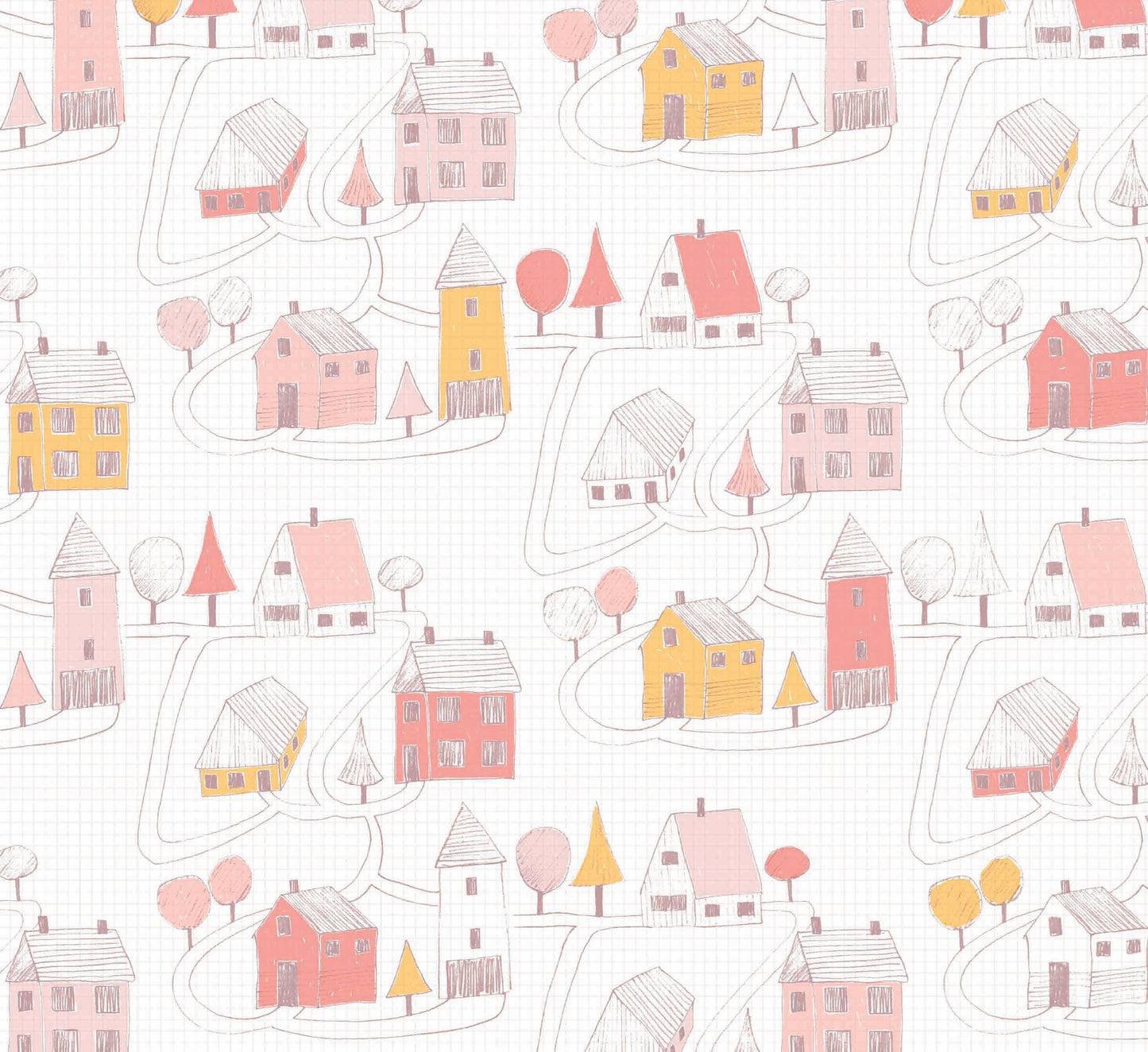 Papel de colgadura Happy Dreams Small Village HPDM8284