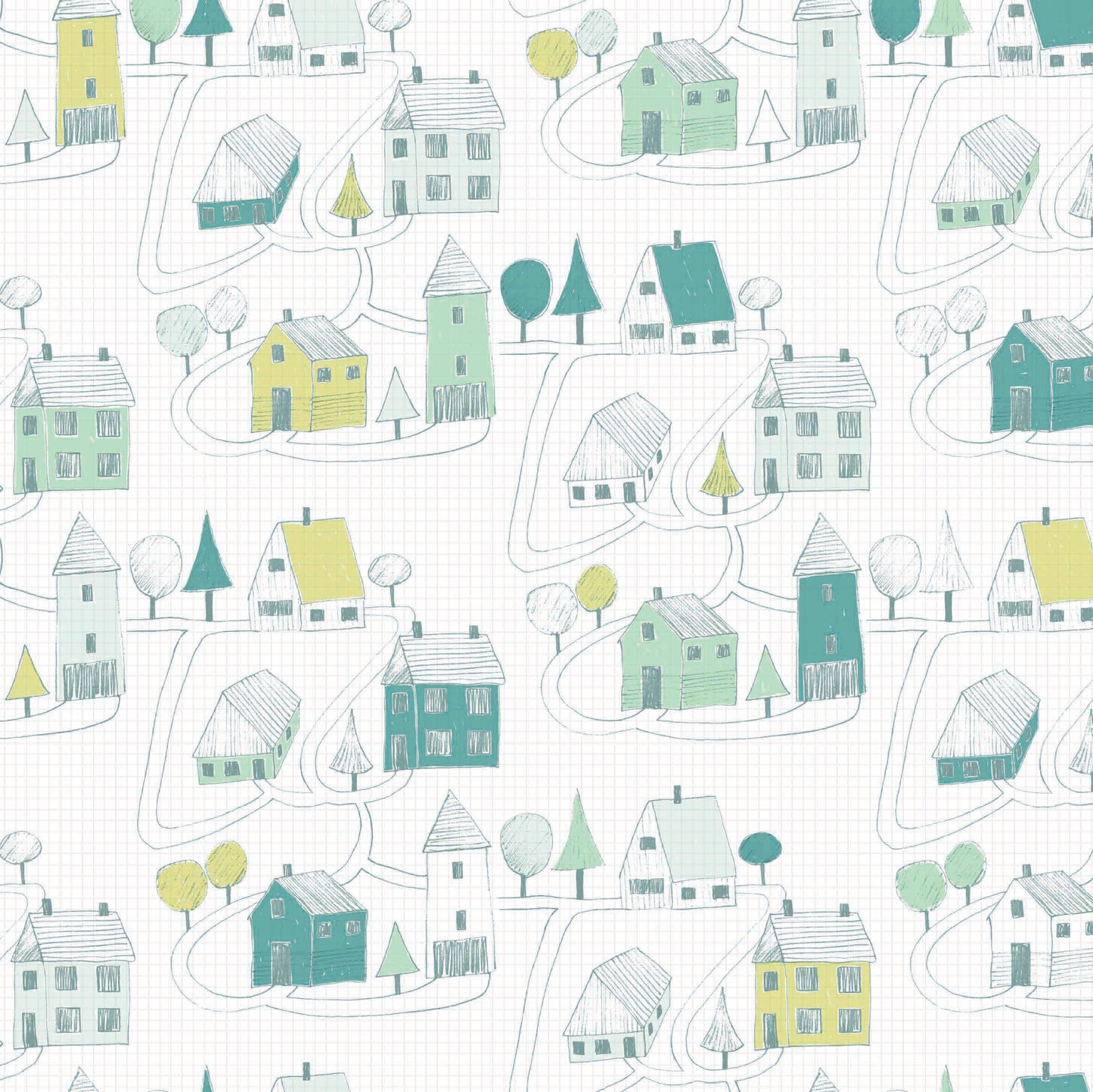 Papel de colgadura Happy Dreams Small Village HPDM8284
