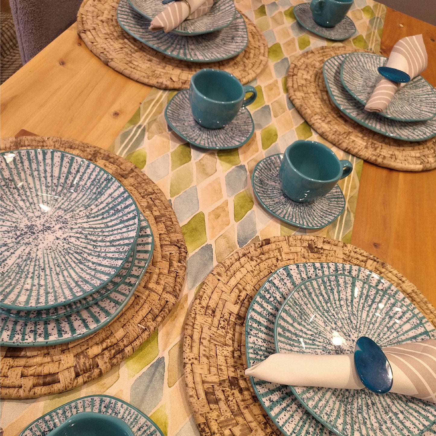 Camino de mesa Ceramics 6 puestos 2.20 mtrs