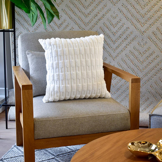 Cojín Gaudí abstracto blanco