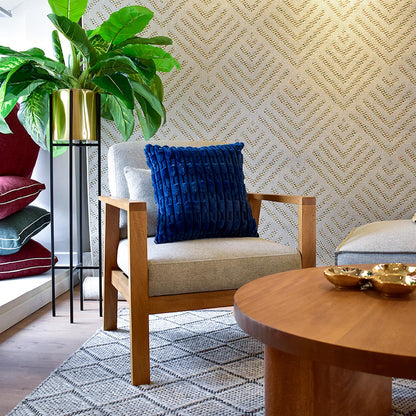 Cojín Gaudí abstracto azul