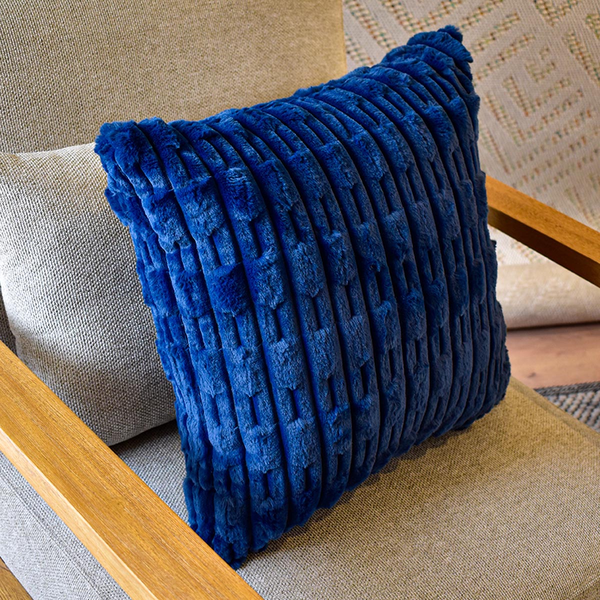 Cojín Gaudí abstracto azul