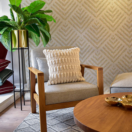 Cojín Gaudí abstracto beige