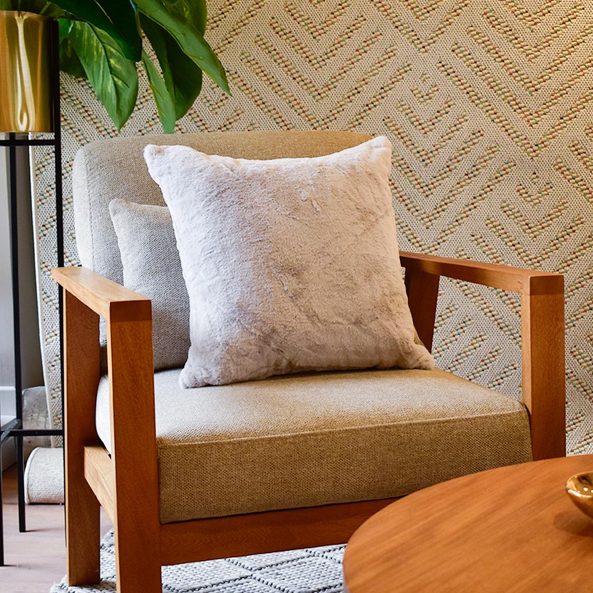 Cojín Gaudí liso gris