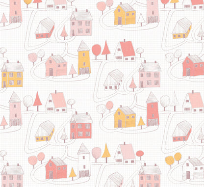Papel de colgadura Happy Dreams Small Village HPDM8284