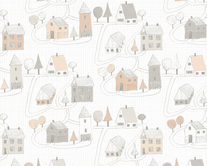 Papel de colgadura Happy Dreams Small Village HPDM8284