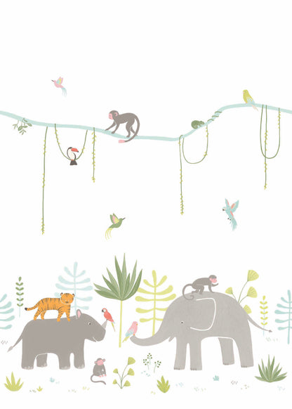 Papel de colgadura Happy Dreams Jungle Whole Panel HPDM8299