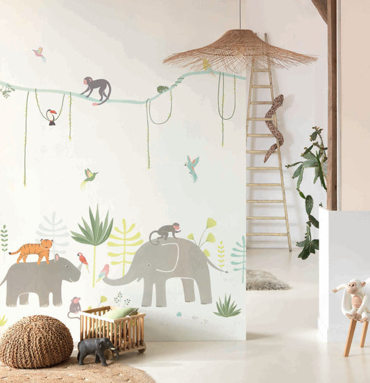Papel de colgadura Happy Dreams Jungle Whole Panel HPDM8299