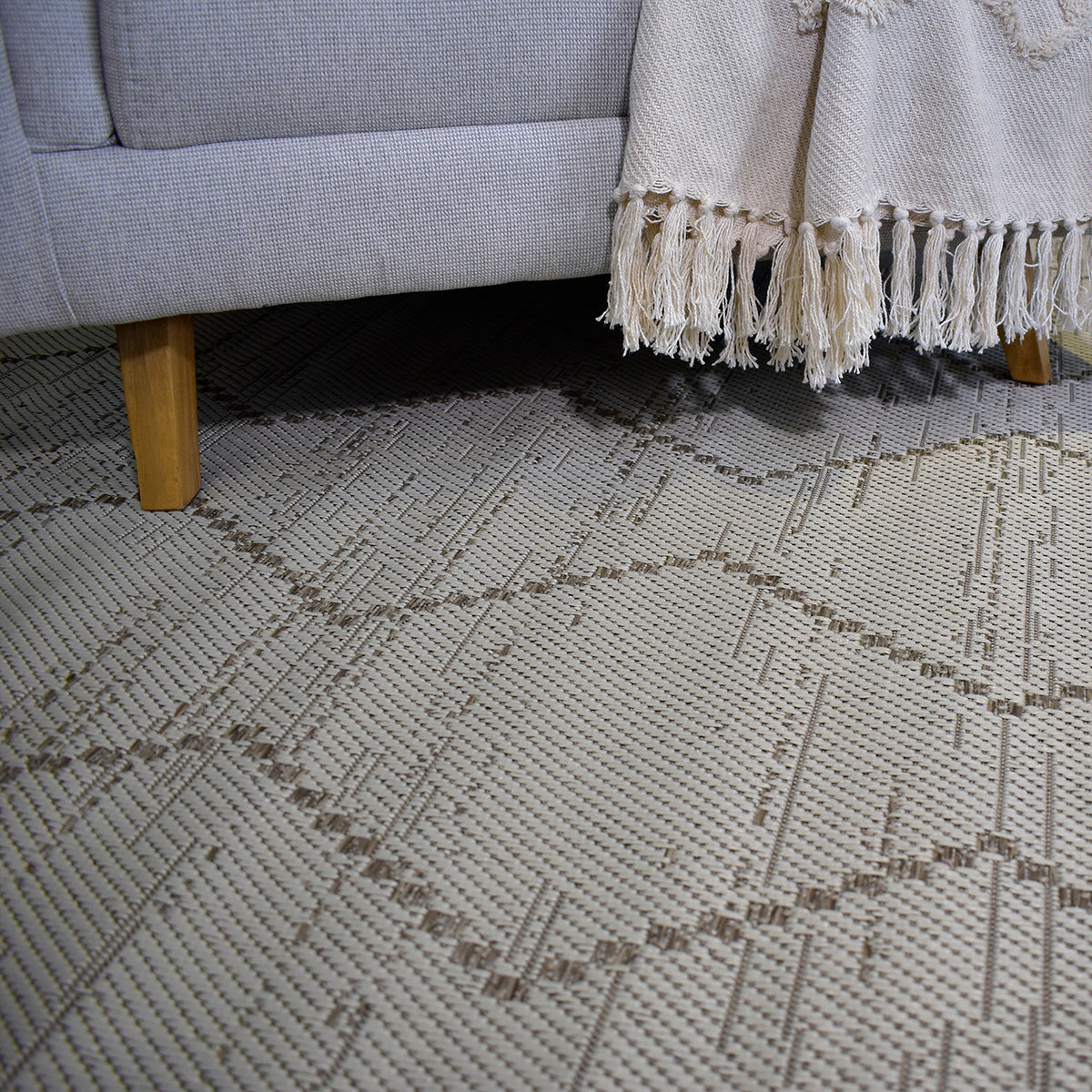 Tapete Africa 04 flecos beige