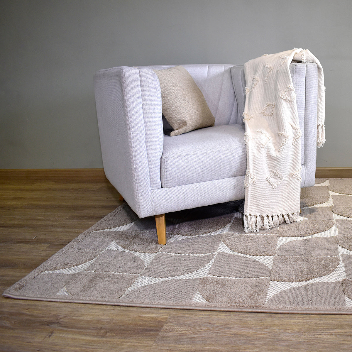 Tapete Nevada 02 flecos beige