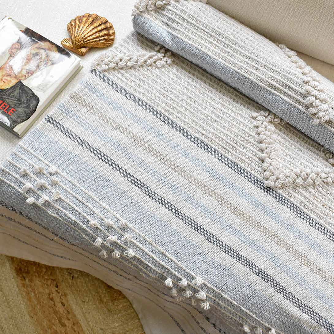 Frazada Romeo azul gris